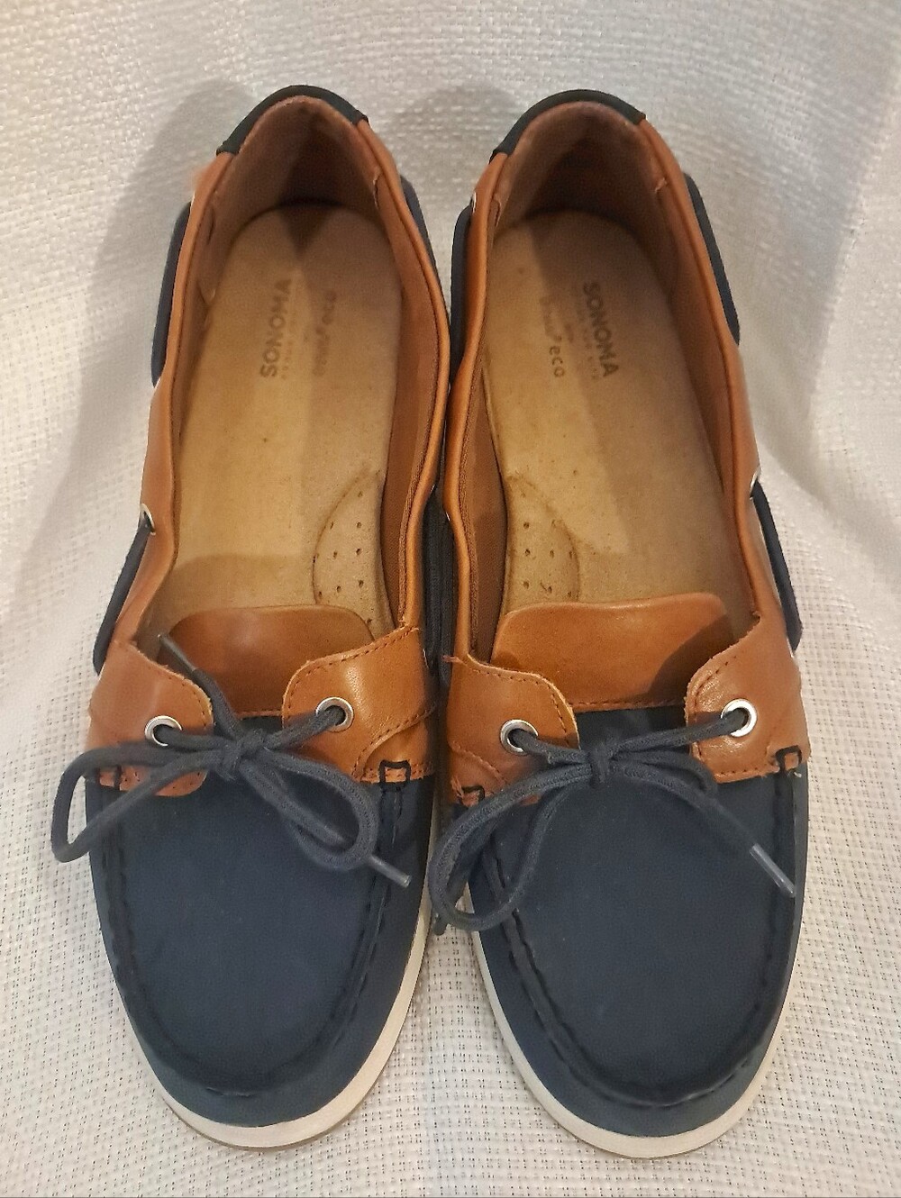 Sonoma Kiraa Orthotech Eco Comfort Blue Classic Boat Shoe Loafer Slip On 8